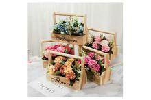 Artificial Flower Wood Box (PC4)