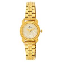 Titan Analog White Dial Women's Watch - 2534YM01