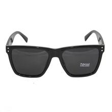 Black Framed Wayfarer Polarized Sunglasses For Men