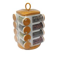 Plastic Masala Revolving Spice Rack Set With 16 Pieces Container