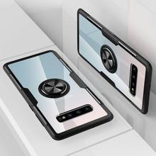 Case for Samsung Galaxy S10 + TPU Soft Case Protection Cover Finger Ring Stand Holder Kickstand Magnetic Car Mount Absorption
