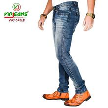 Virjeans Skinny Grunge Denim (Jeans) Choose Pant Stretchable (Light Blue) (VJC 675)