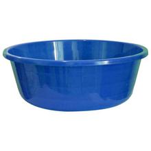 Bagmati Blue 19" Round Plain Plastic Wash Basin - 1901