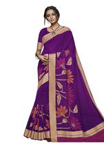 Stylee Lifestyle Violet  Banarasi Silk Jacquard Saree -2028