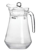 LUMINARC 1.3 L Water Jug  (Glass)  Glass Jug Pitcher with Transparent Clear Lid
