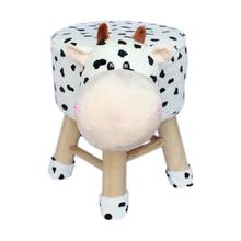 Black/White Cow Ottoman