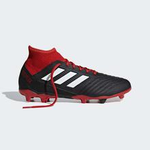 Adidas Black/Red Predator 18.3 Firm Ground Cleats Soccer Shoes For Men - DB2001