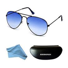 Rhodopsin UV Protected Avaitor Sunglasses (Avtr_Black_Blue_Gradient)