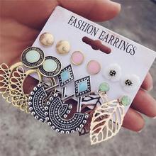 IF ME Vintage Stud Earrings Set Mixed for Women Bohemian