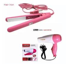 Nova Hair Care Combo (Hair Straightener & Curler + Dryer)