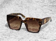 Stylish Big Frame Black Leopard Print Sunglasses for women