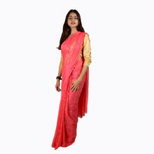 Stylish Designed Shiffon Light red Saree For Women