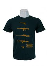 Wosa -PUBG GUN COLLECTION PUBG GOLD PRINT Green Printed T-shirt For Men