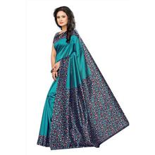 Floral Print Mysore Art Silk Saree  (Blue)