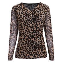 Large size shirt bottoming shirt _2020 _ wild leopard