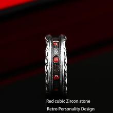 Beier New Designed Cool Retro Gothic Ring With Red Stone