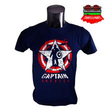 Captain America Printed Navy Blue T-Shirt