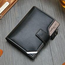 NO.ONEPAUL Vintage Men's Short Wallet Men Genuine Leather