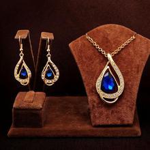 Unique Design Double Layer Water Drop Jewelry Sets for Women