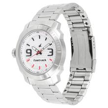 Fastrack White Dial Analog Watch for Men-3168SM01