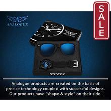 SALE-Analogue Men's Blue Dial Watch and Wayfarer