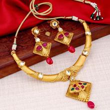 Sukkhi Cluster Gold Plated Necklace Set For Women