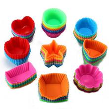 Silicone Cake Muffin Cupcake Cups Mold Colorful