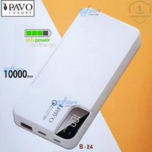 S-24 Swat  10000Mah Pavo Luxury Power Bank with Digital Display