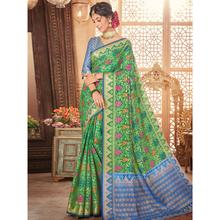 Stylee Lifestyle Green Patola Silk Jacquard Saree (1741)