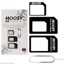 Noosy Nano Sim Card Adapter + Micro Sim cards adapter + Standard SIM Card Adapter With Eject pin 