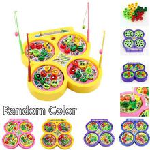 32Pcs Fish Electric Rotating Magnetic Fishing Kid Toy Game Random Color