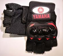 Black and Red Mix Colour Half Gloves