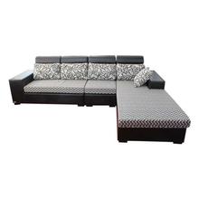 Sunrise Furniture HS-28 L-Shape Wooden Sectional Couch Sofa - Black