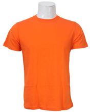 Orange  100% Cotton Round Neck T-Shirt For Men