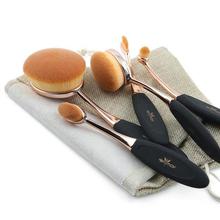 5pcs Oval Makeup Brush Professional Foundation Makeup Brush Set