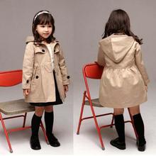 Girl Hooded Trench Winter Coat HF-453 A