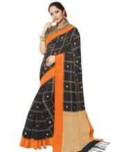 Stylee Lifestyle Black Banarasi Silk Jacquard Saree - 2320