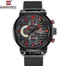 NaviForce NF9068S Stainless Steel Mesh Strap Chronograph Watch For Men