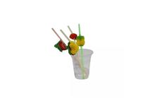 Multicolored Fruits Design Plastic Party Straws - 50 pieces