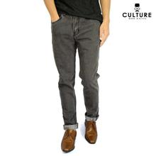 Dark Grey Wash Slim Fit Jeans For Men