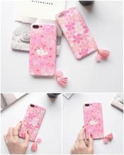 Flower Printed Soft TPU Keyring Iphone Case