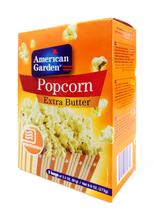 American Garden Microwave Popcorn, Extra Butter (273g)