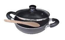 Non Stick Deep Kadai 4 MM with Lid. HG-NKD24