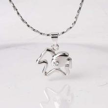 Ouxi Silver Flying Horse Pendant With Chain For Women-K30014