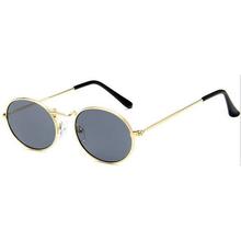 Small Oval Gold gray  Sunglasses For Women Luxury 2018  Men Brand Designer Eyewear Shades Ladies Alloy Sun Glasses UV400 Eyegla