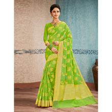 Stylee Lifestyle Green Banarasi Silk Jacquard Saree (1805)