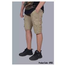 Hifashion Men's Summer Half Pant Side Zipper Multi Side Pocket-Sand Brown