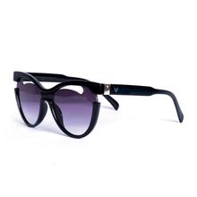 Transparent Dark Glass with Bold Black Frame Sunglass For Women