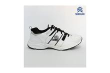 Shikhar Shoes 5714 Synthetic/Rubber Sports Shoes For Men- White/Black