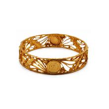 Coin Gold Toned Bangle For Women